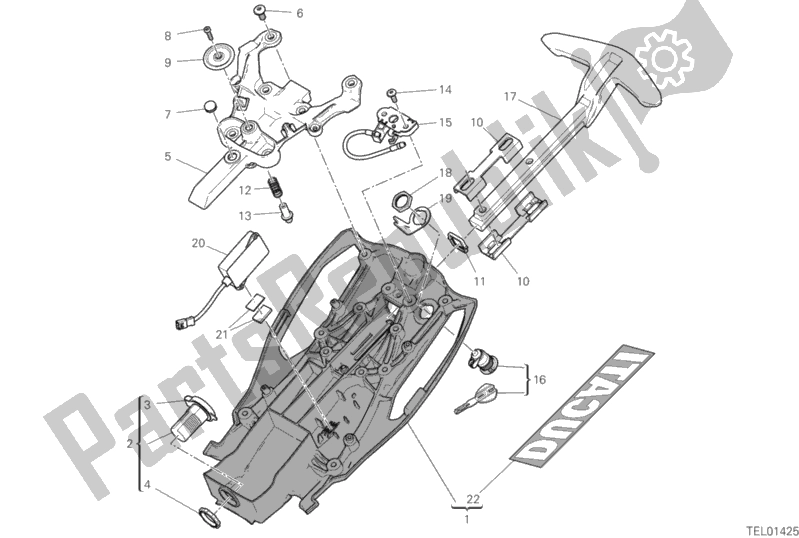 Tutte le parti per il 32c - Armadietto del Ducati Diavel 1260 S 2020